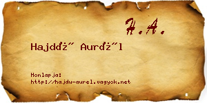 Hajdú Aurél névjegykártya